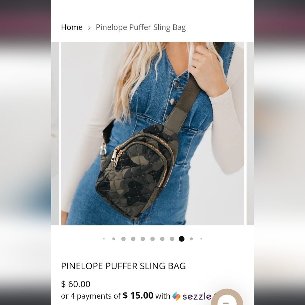 Pretty Simple Camo Sling Bag